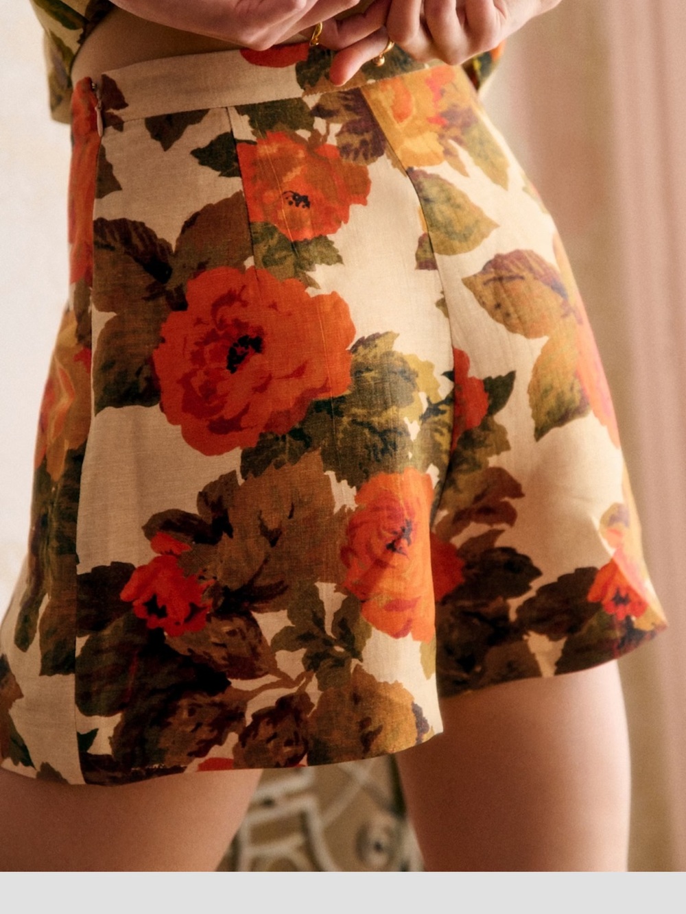 Sezane Almanzo Shorts in Taormina NWT